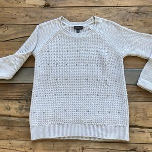 Topshop rhinestones gray chunky sweater size 4